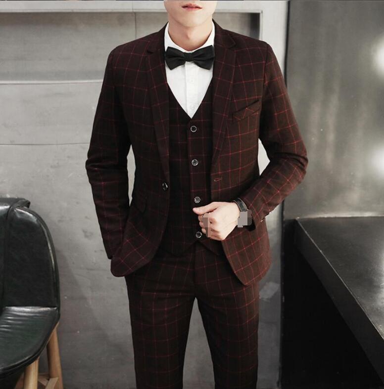 楽天市場 紳士用代30代 3ピーススーツ メンズ 上下セットセットアップ 二次会 花婿の介添え通勤 結婚式 卒業式大きいサイズ6点セットジャケット パンツ ベスト 蝶ネクタイ ネクタイ 長袖シャツ チェック柄 大人気 Huayu楽天市場店