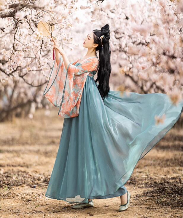 レディース チャイナ服 結婚式 中華服 漢服 フォーマル マキシ丈ワンピース ピアノ イベント プリンセス チャイナドレス 森ガール 卒業式 三五七 秋夏 コスチューム 華流コスプレ舞台衣装ハロウィン衣装 振袖 花柄 S M L｜huayu店
