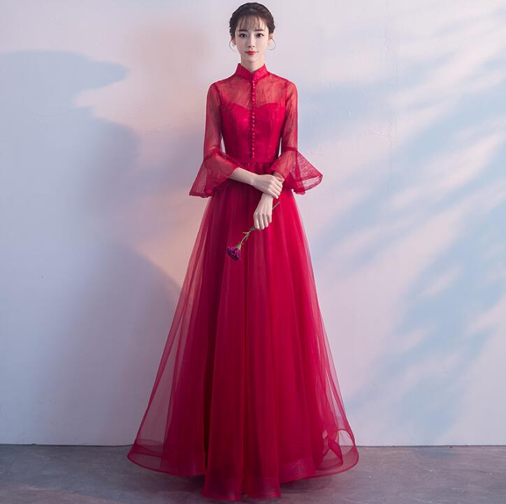 楽天市場 楽天市場 お呼ばれドレス 花嫁ドレス 演奏会 パーティードレス ウェディングドレス 結婚式 二次会 大きいサイズ カラードレス イブニングドレス セクシードレス マキシ丈ワンピース着痩せ 送料無料ブライズメイド 代30代40代 ワイン赤 Xxs Xs S M L Xl Xxl