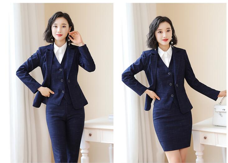 驚きの安さ 高品質 エレガントレディース 一つボタンスーツ着痩せ Ol 通勤 パーティードレス フォーマル 卒業式 結婚式 二次会女性 代30代40代50代 3点セット成人式黒 青s M L Xl 2xl 3xl 4xl 5xl長袖ジャケット ベスト パンツ スカートパンツスーツ カジュアル