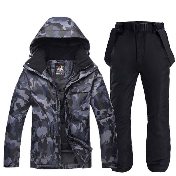 メンズス スキーウェア 2点セット ジャケット パンツ 防寒 防水 サスペンダー 暖かい ノボウェア スキー ペアスノーウェア 大きいサイズ スノーボードウェア ボードウェア スノボーウェア 可愛い スノボ ウェア 韓国風|huayu店