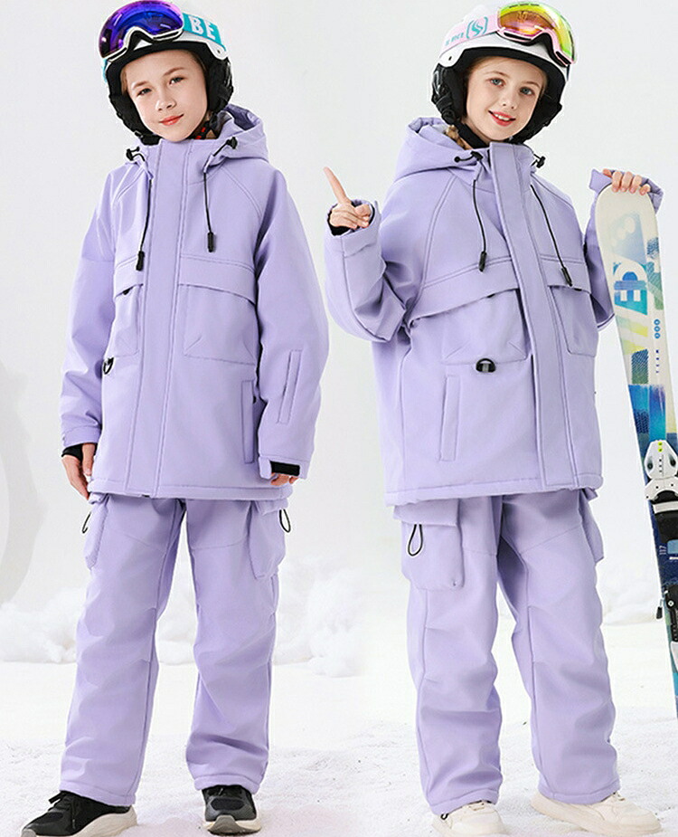 送料無料 子供スキーウェア スノーボードウェア トップス パンツ 2点セットキッズ 女の子 男の子 可愛い スキーウェア 暖かい 大きいサイズ ジャケット パンツ 防寒 防水 スノボウェア 上下セット ボードウェア スノーウェア スノボー 登山 レインウェア ボード 雪遊び