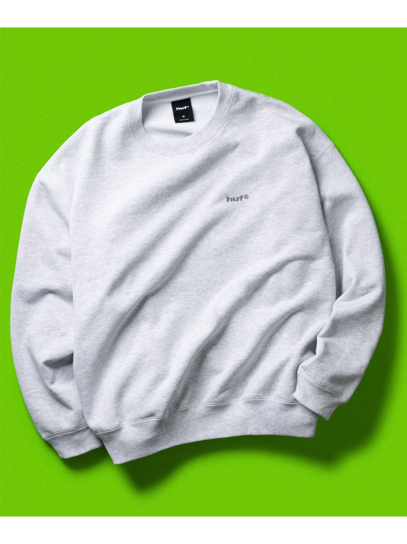 HUF eightynine FLEECE CREW / HUF ハフ 汗水 労働者の一団 HUF ハフ トップス スウェット・トレーナー 青碧 薄墨色 黒いこと【貨物輸送無料】[ Fashion]