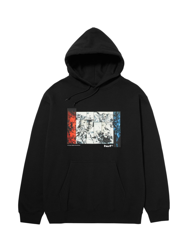 MGS LIBERTY PO HOODIE / HUF メタルギアソリッド 共同研究 パーカー HUF ハフ トップス パーカー・フーディー 黒いこと【貨物輸送無料】[ Fashion] メンズファッション-パーカー-トップス