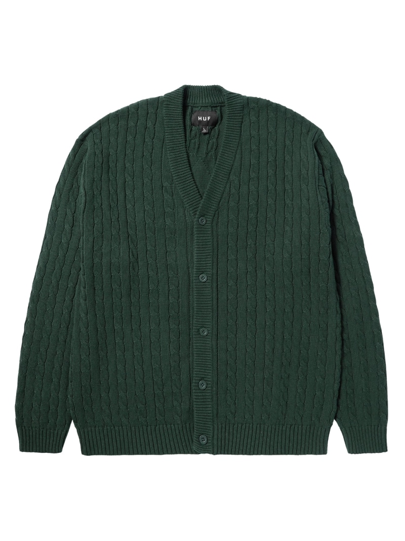 HUF オリーブグリーン 星柄カーディガン M HUF｜ハフのカーディガン/ボレロ通販 - ZOZOTOWN