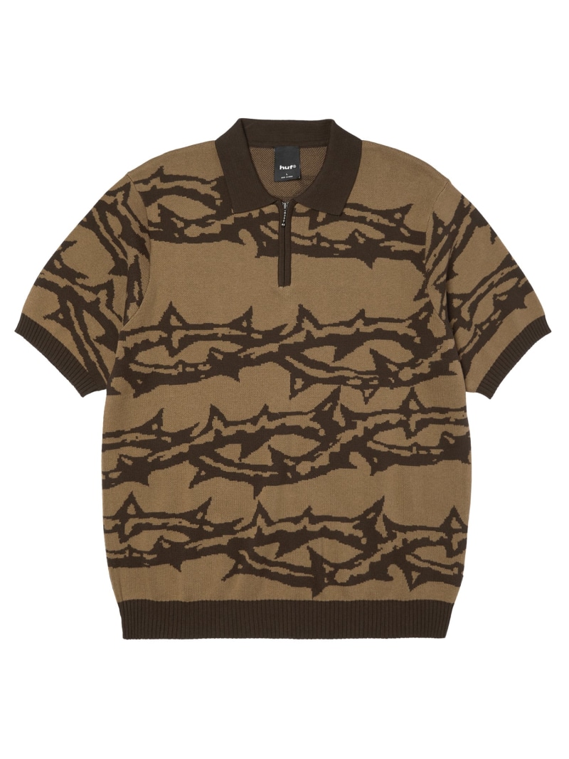 FANTASIES KNIT SS TOP / HUF ハフ ニット HUF ハフ トップス カットソー・Tシャツ ブラウン【送料無料】[ Fashion]