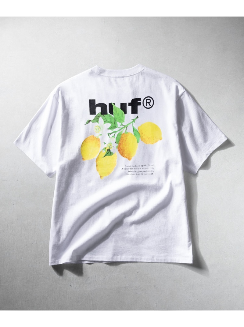 SOUR LEMON TEE / HUF ハフ Tシャツ HUF ハフ トップス カットソー・Tシャツ ブルー ホワイト ブラック【送料無料】[ Fashion]