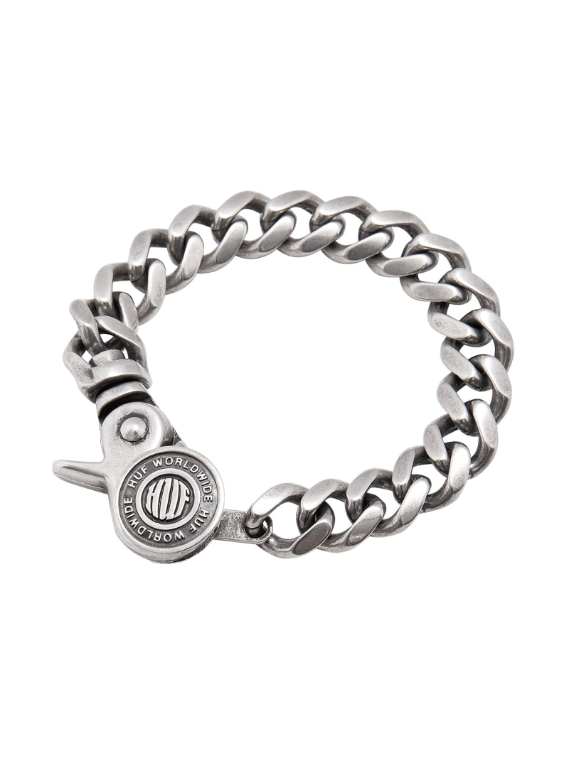 BUTTON UP CLIP BRACELET / HUF ブレスレッド HUF ハフ 佩び物・ウォッチ ブレスレット・バングル しろがね色【貨物輸送無料】[ Fashion]