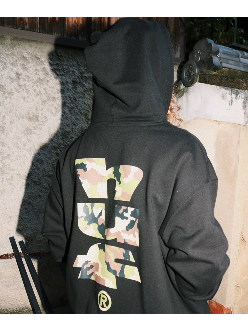 MEGABLAST CAMO FULL ZIP HOODIE / HUF ジップパーカー HUF ハフ トップス パーカー・フーディー 黒いこと 薄墨色【貨物輸送無料】[ Fashion] トップス-パーカー-メンズファッション