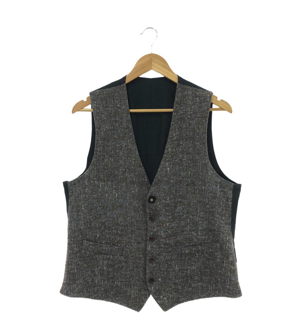 美品 LARDINI ラルディーニ ウール ベスト ブラウン チェック52 美品 LARDINI ラルディーニ ウール ベスト ブラウン チェック52