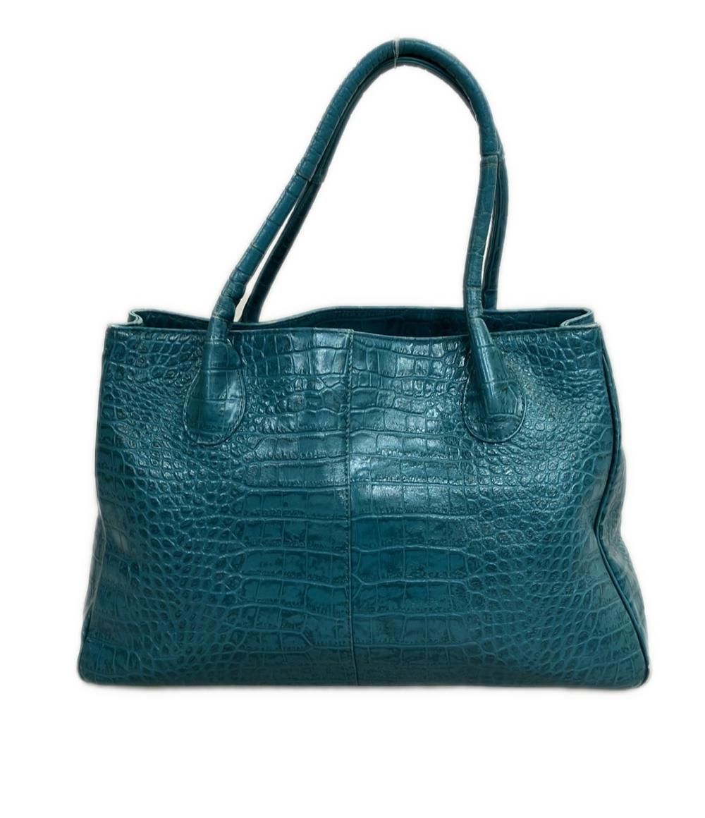 美品　鎌倉高野　クロコ　パテント　エナメル　レザー　リュック　バックパック　紺 Takano[鎌倉高野] リュックサック エナメルレザークロコ型押し