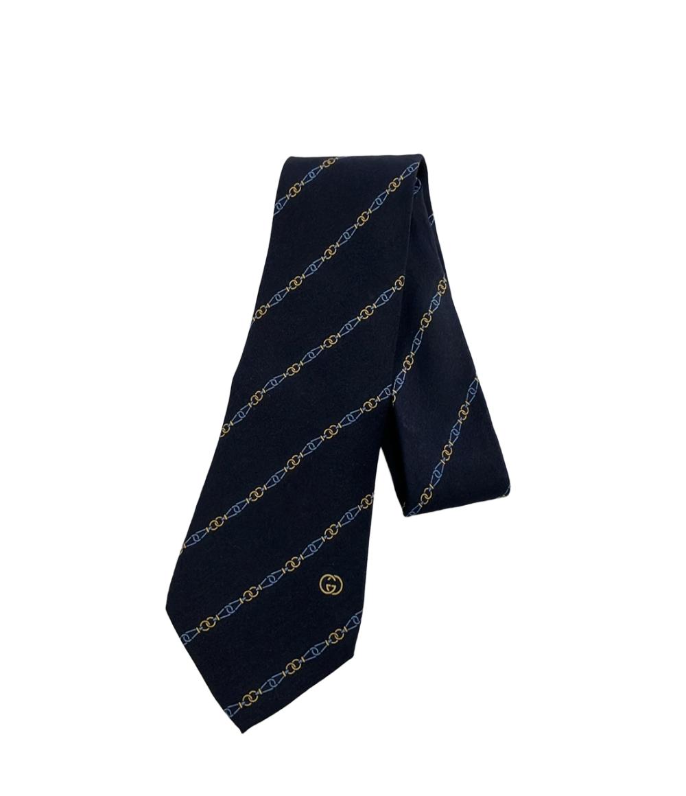 良品　GUCCI　ネクタイ　GG　総柄　シルク　メタルブルー系　ブランド 楽天市場】【中古】 GUCCI (グッチ) 総柄 GG柄 ブルー ネクタイ