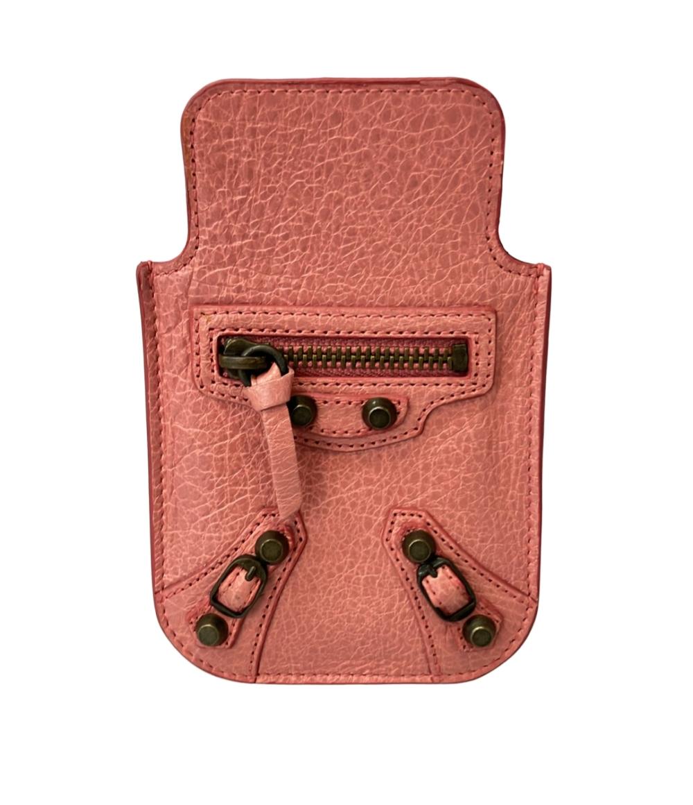 BALENCIAGA - BALENCIAGA バレンシアガ Fluffy Bunny IPhone12/12Pro Case レザー ショルダーストラップ付き ファー アイフォン スマホケース ピンク レディース 16580913_36333688_1000.jpg