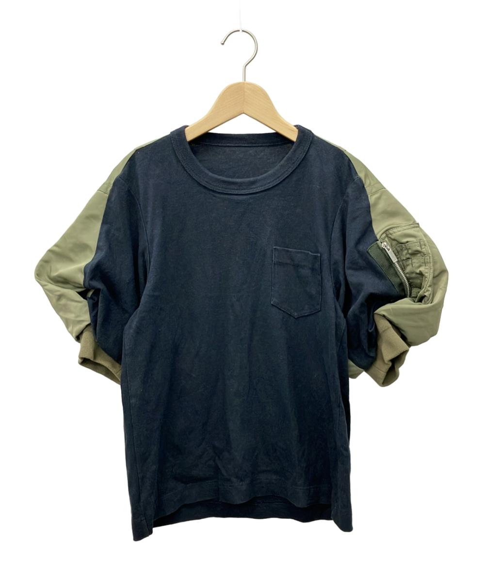 sacai　サカイ　ドッキング　Tシャツ　異素材　リネン混 8045001134189_3.jpg?v=