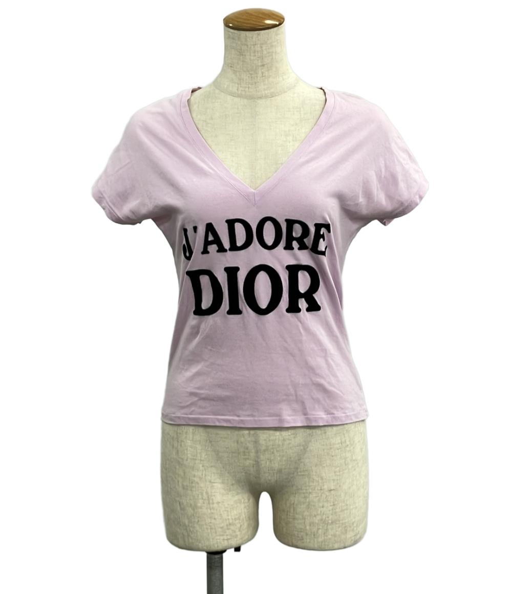 美品　vintage ディオール ガリアーノ期 刺繍　ロゴ tシャツ 半袖 Christian Dior(クリスチャンディオール) 刺繍 ジョンガリアーノ