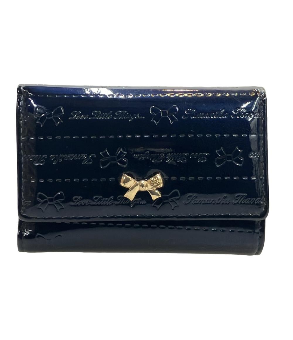 Samantha サマンサ リボンバー 折り財布 新品未使用 コンパクト ミニ スペシャルチャーム付き】ビッグリボン 折財布(FREE レッド