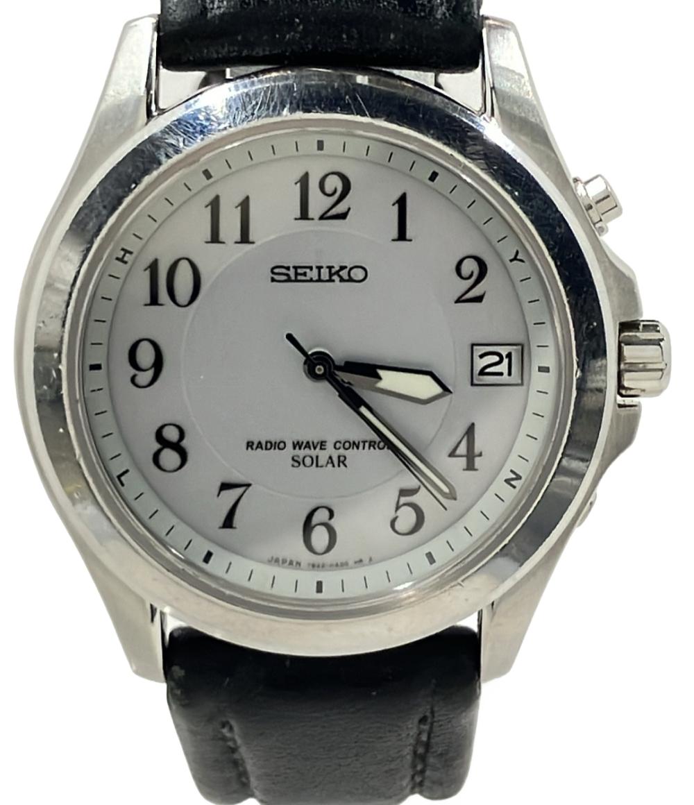 美品✨稼働品腕時計 SEIKO セイコー 7B62-0AA0 ソーラー電波 白 美品✨稼働品腕時計 SEIKO セイコー 7B62-0AA0 ソーラー電波 白