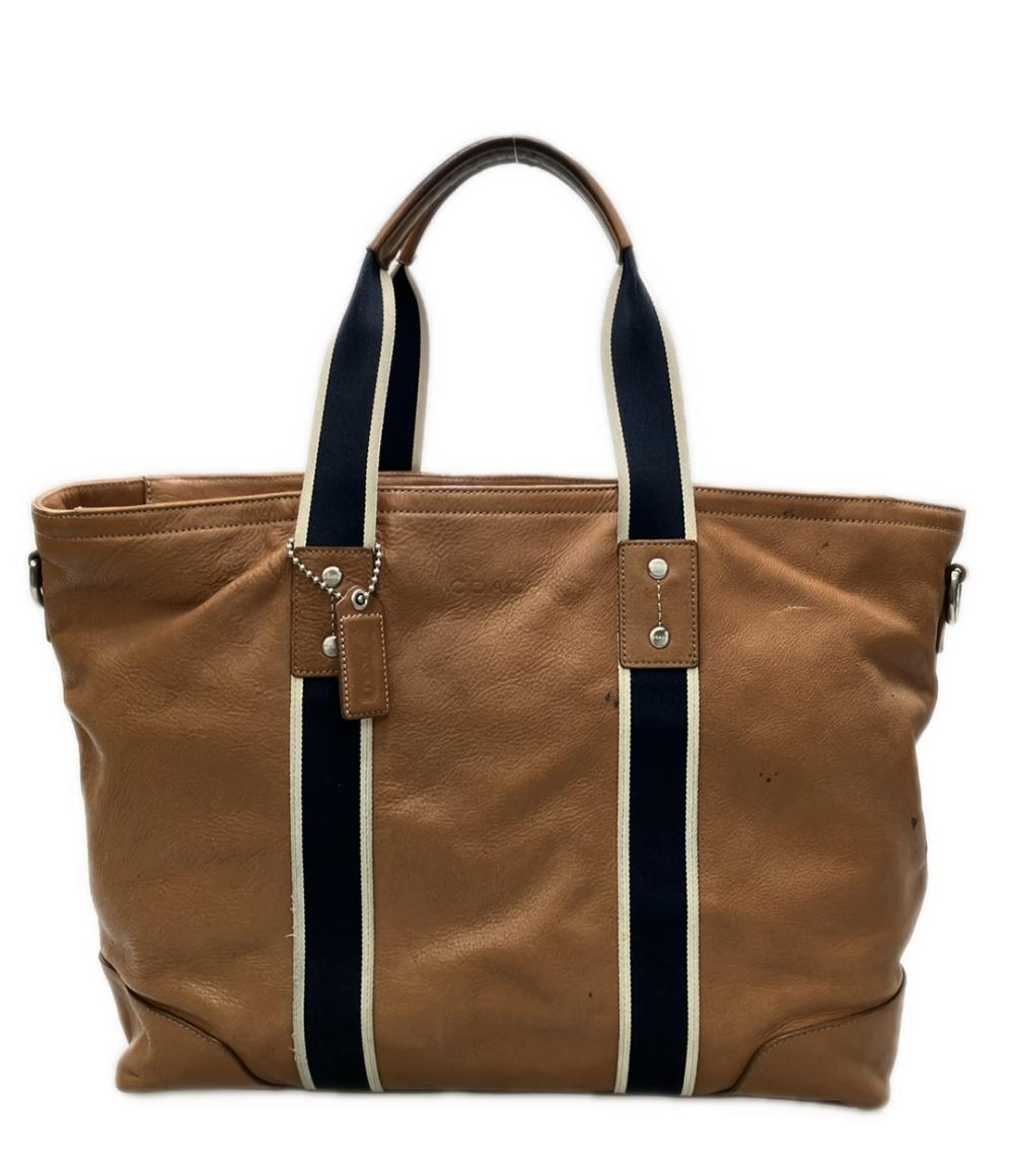 美品✨ COACH オプアート柄 2way ビジネスバッグ A4可 茶 牛革 美品✨ COACH コーチ 2way ビジネスバッグ ショルダー 本革 A4