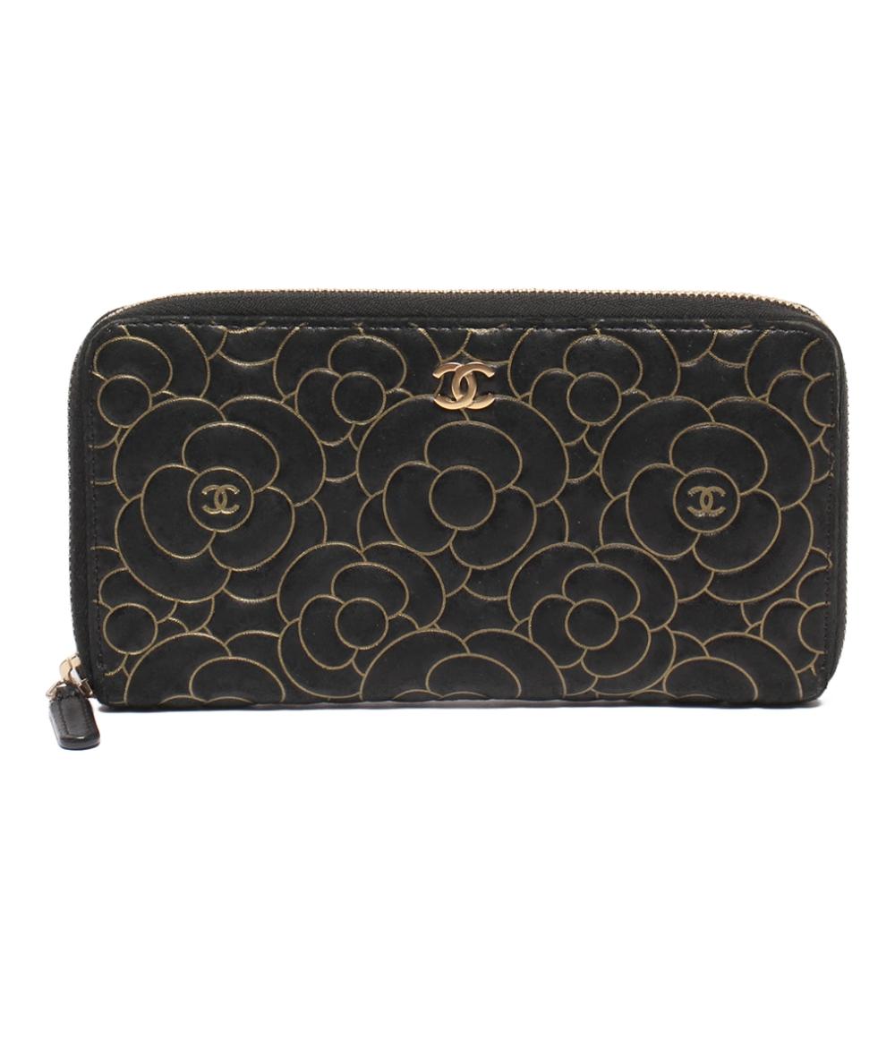 楽天市場】シャネル 財布 レディース カメリア ラウンドファスナー長