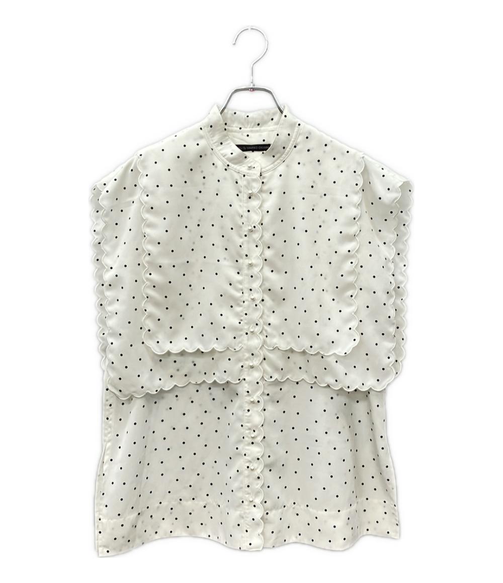 楽天市場】【中古】Tsuru by Mariko Oikawaノースリーブフリルブラウス  