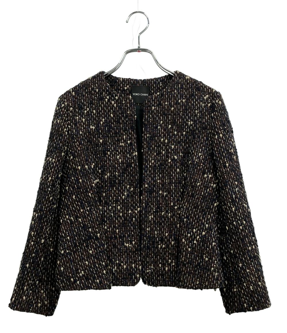 ヨーコチャン ノーカラージャケット ツイード　YOKO CHAN ヨーコチャン ノーカラージャケット ツイード YOKO CHAN 2025年最新
