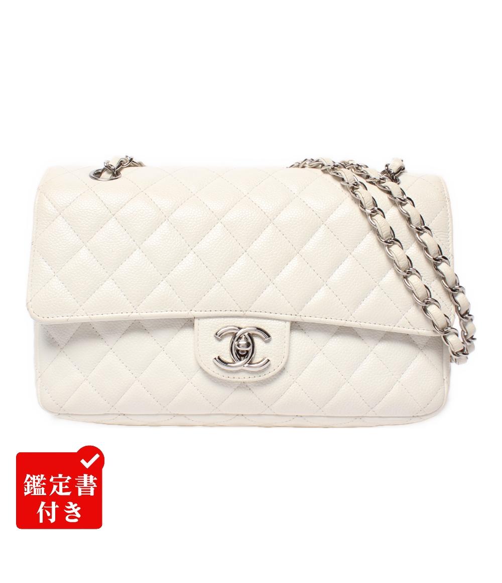 【全品5%OFF引き換え証14日23:59迄】【中古】 シャネル ショルダーバッグ 肩かけ ダブル下げ翼 ダブルチェーン店 しろがね色金具 キャビア素はだ マトラッセ25 レディース CHANEL