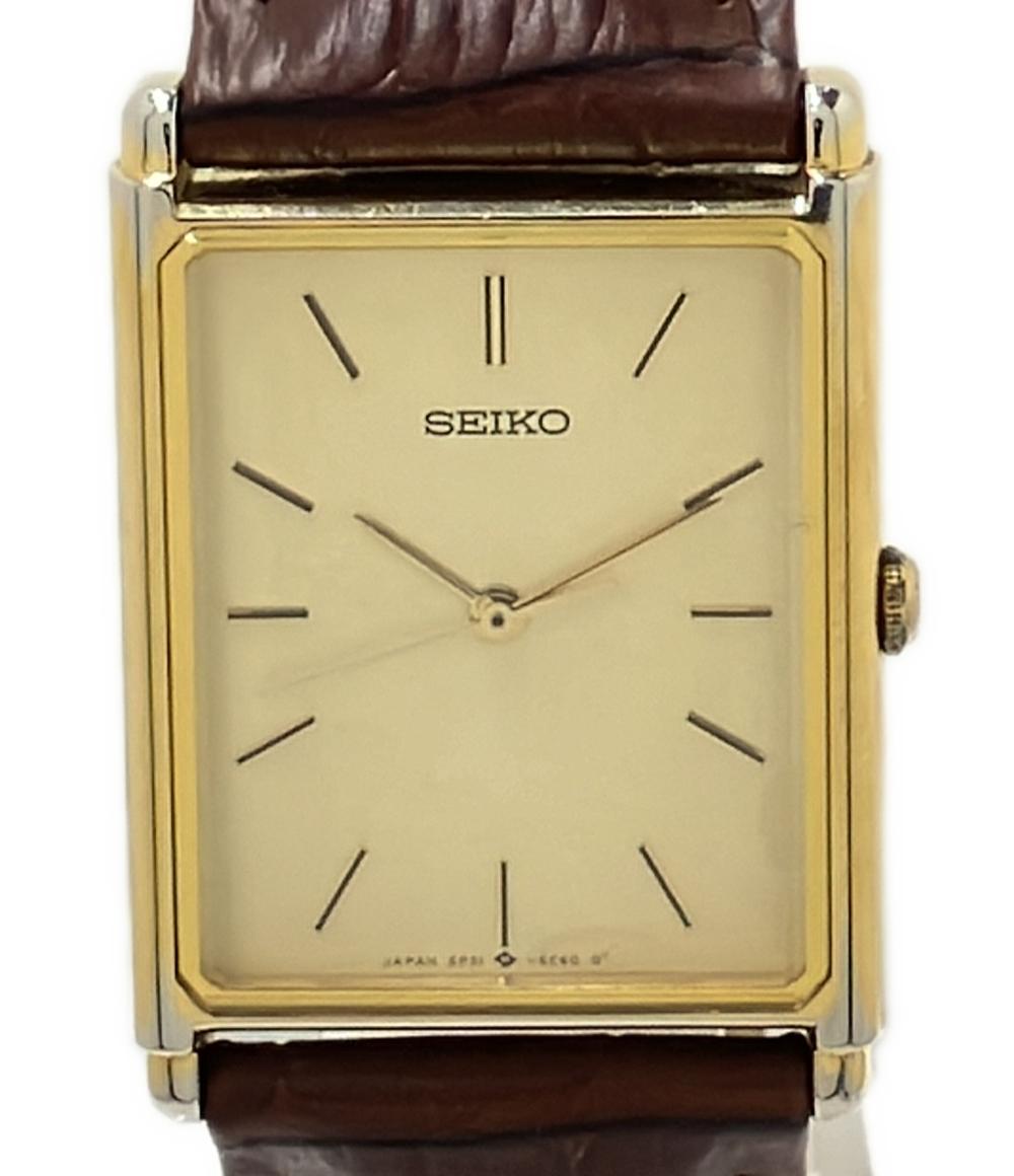SEIKO セイコー シャリオ 2220-7260 ブラウン ゴールド リネン 楽天