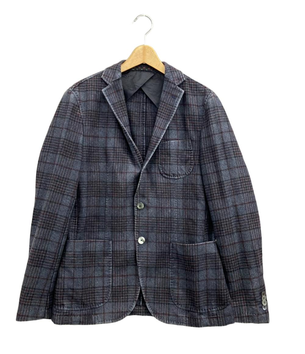 【美品】PAOLONI　パオローニ　ジャージージャケット　濃紺　52　茶色の罫線 2025年最新】パオローニ PAOLONI ジャケットの人気アイテム