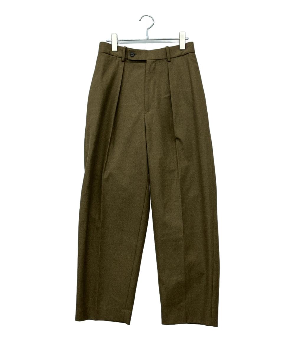 MARKAWARE マーカウェア カシミヤ ワイド スラックス 2タック 黒系 markaware パンツ スラックス 「MARKAWARE &frasl; マーカウェア」CASHMERE