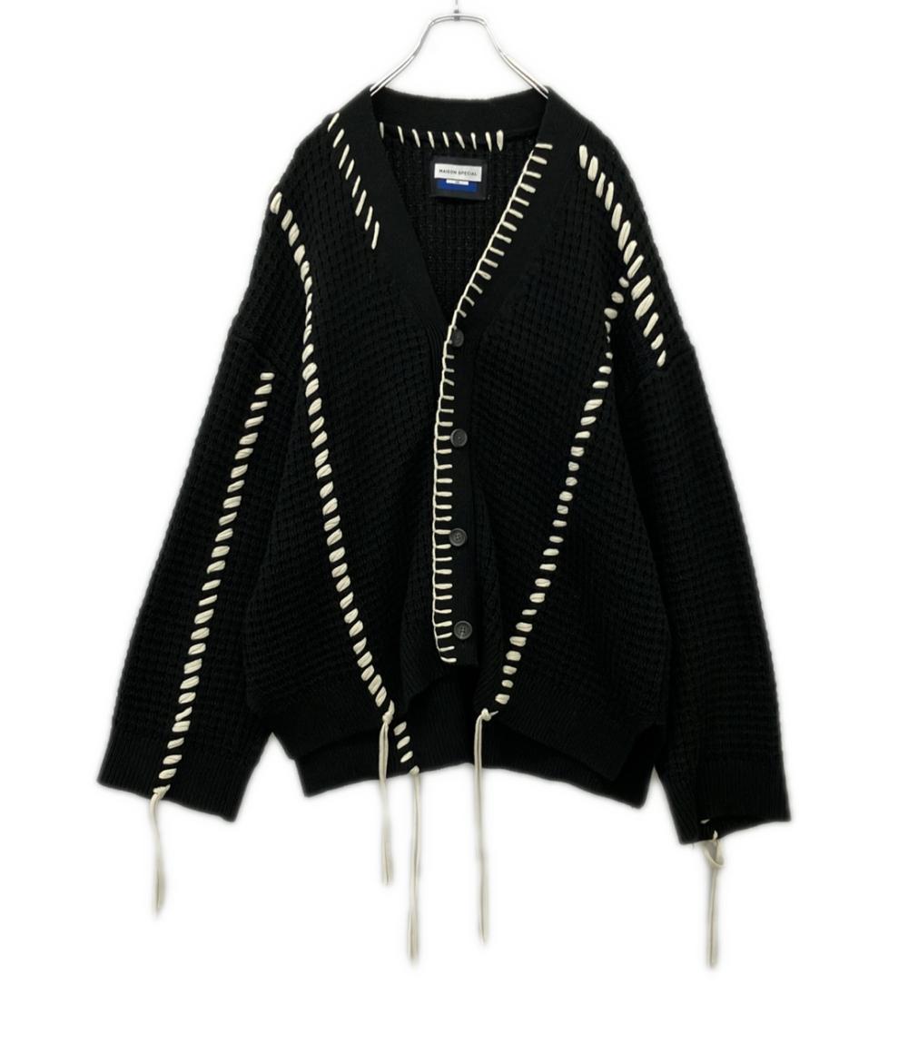 メゾンスペシャル 鬼ワッフル クレイジー オーバー ニット カーディガン メゾンスペシャル 鬼ワッフル クレイジー オーバー ニット