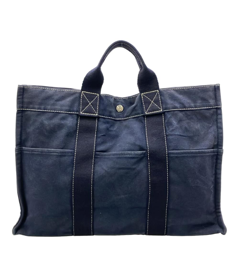 【美品】Hermès エルメス ドーヴィルPM 黒 ステッジ トートバッグ 白 美品】Hermès エルメス ドーヴィルPM 黒 ステッジ トートバッグ 白