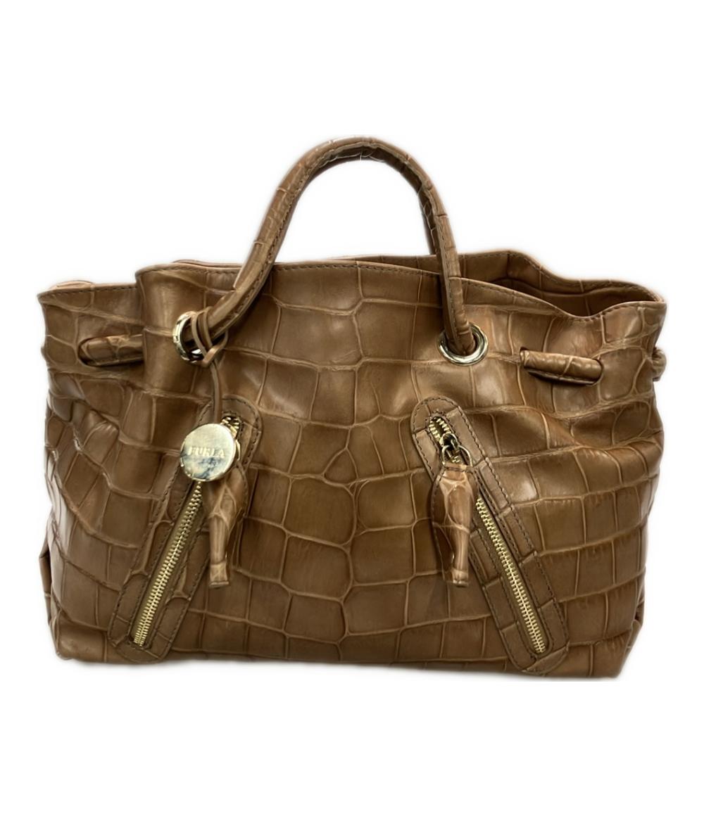 楽天市場】【中古】【バッグ】FURLA フルラ 型押しクロコダイル クロコ