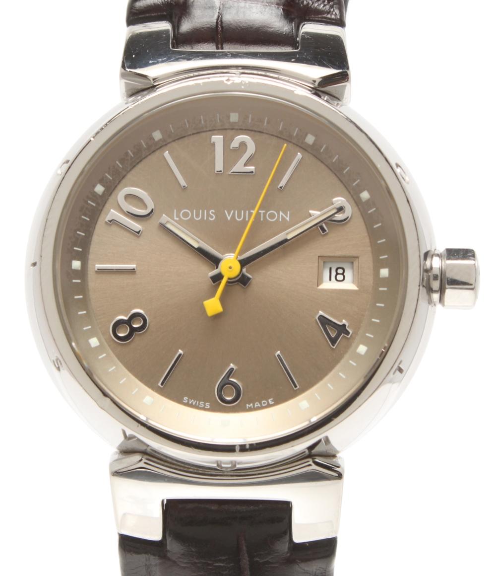 【先着クーポン3日20時～10日1:59迄】【中古】 ルイ・ヴィトン 腕時計 タンブール Tambour クオーツ Q1212 レディース LOUIS VUITTON