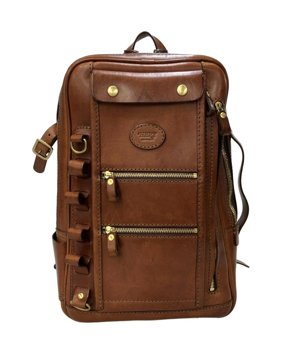 楽天市場】【中古】 HERz ヘルツ レザーバックパック ブラウン : 萬屋