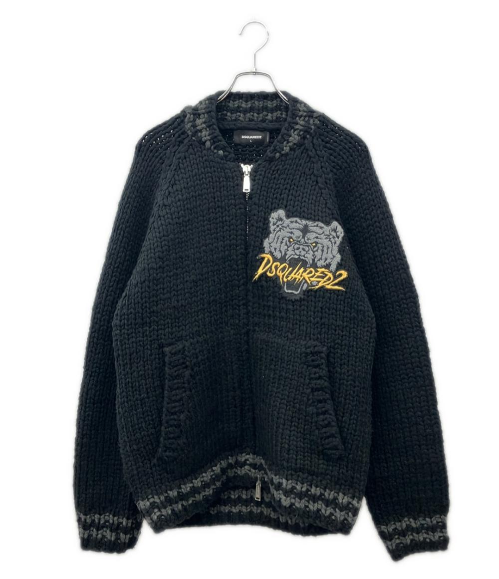 【先着クーポン19日20時～26日1:59迄】【中古】 ディースクエアード ジップアップ ニット ジャケット メンズ SIZE L DSQUARED2｜Rehello by BOOKOFF