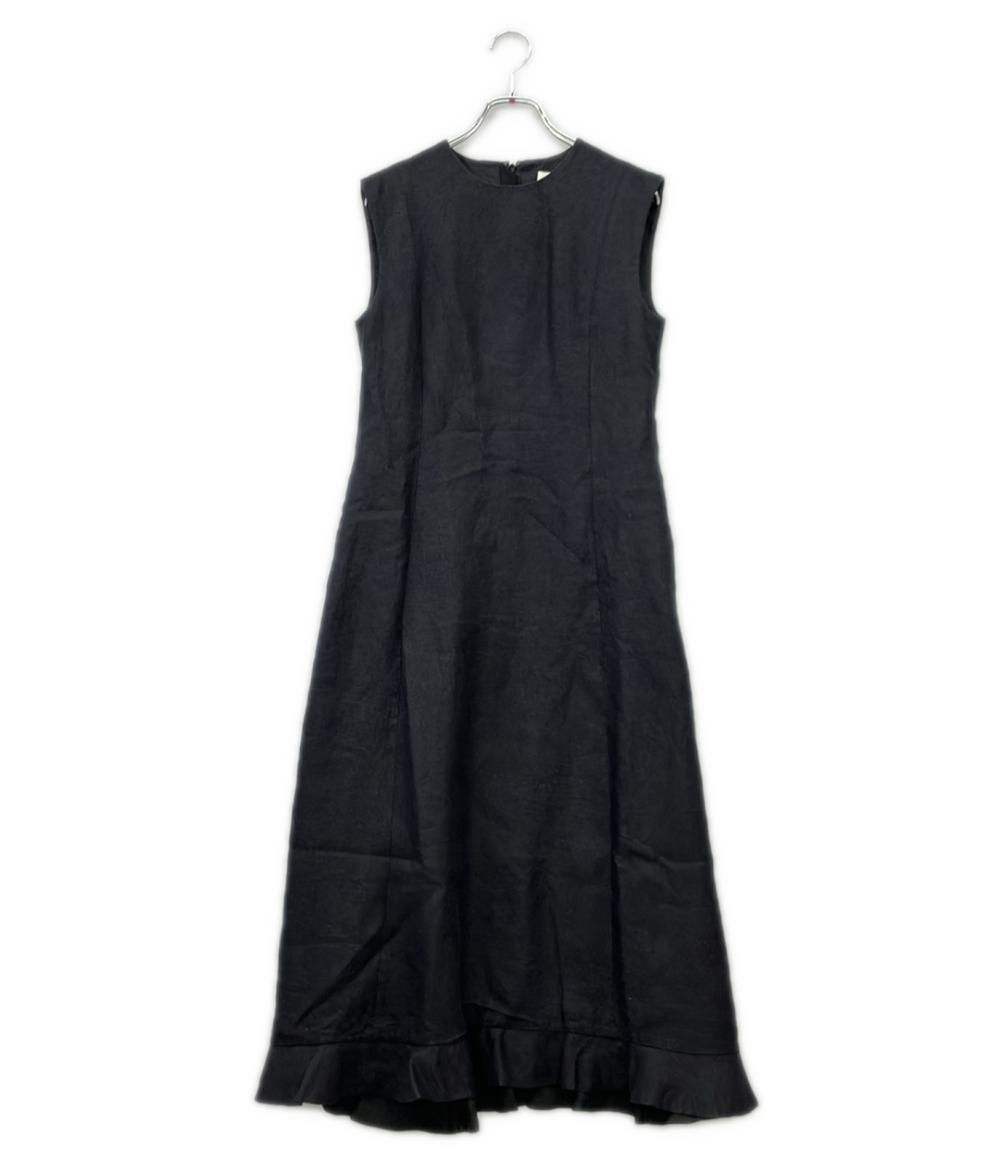 【全品5%OFFクーポン券14日23:59迄】【中古】 エブール リネンノースリーブラッフルワンピース レディース SIZE 36 (XS) ebure