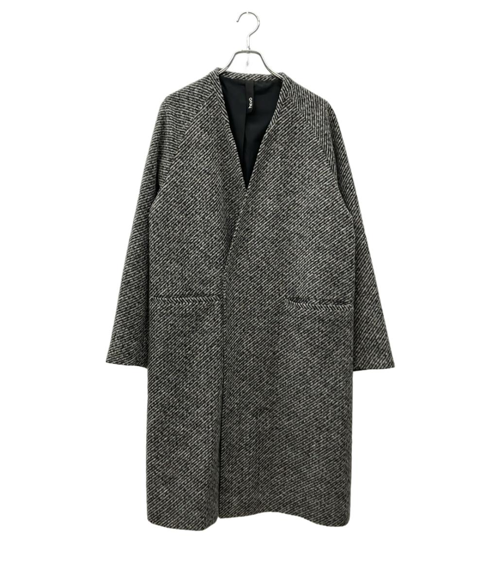 【先着クーポン3日20時～10日1:59迄】【中古】 イーヴォ コート へリボーン LAMIA T Herringbone Collarless Coat 24020310000330 メンズ SIZE 46 (M) HEVO