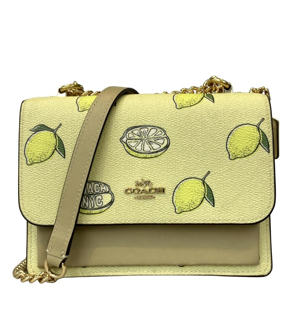 【全品5%OFFクーポン券14日23:59迄】【中古】 コーチ職 チェーン店ショルダーバッグ 檸檬 CAN24 レディース COACH