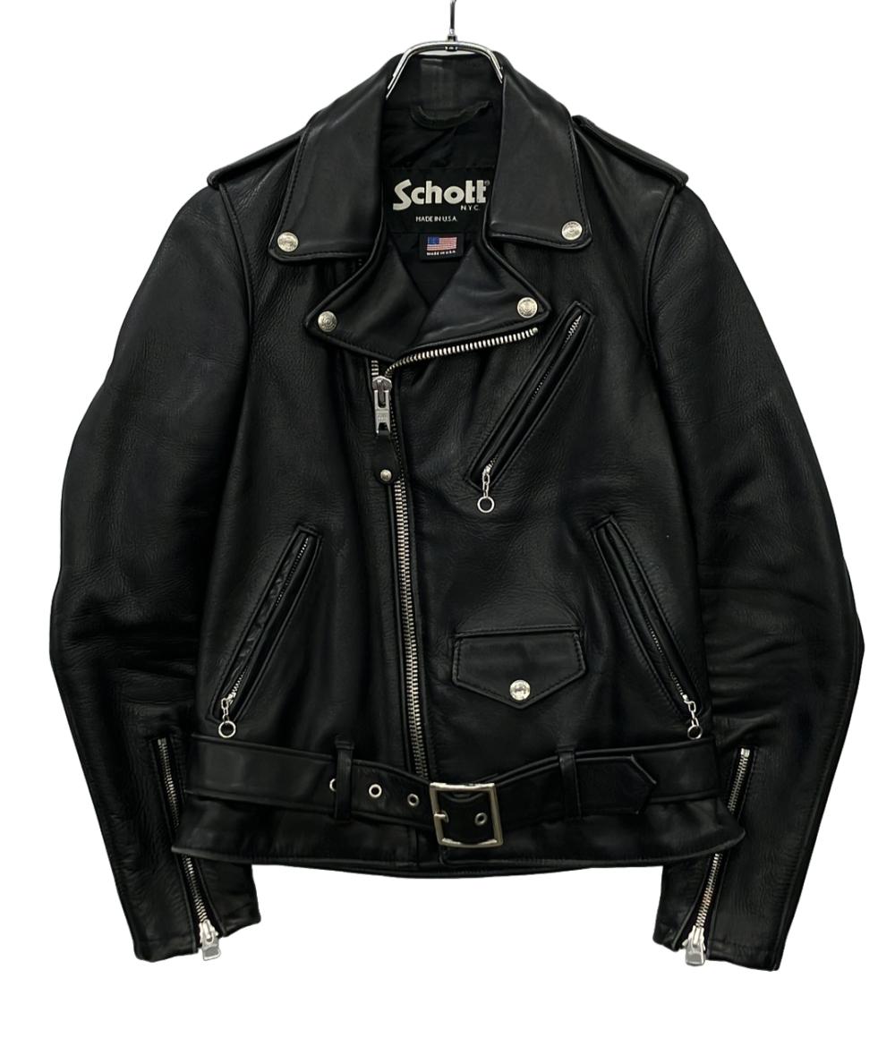 【全品5%OFF引き換え証1日23:59迄】【中古】 打つこと なめし革上衣 DOUBLE RIDERS 7478 メンズ メンズ SIZE XS schott