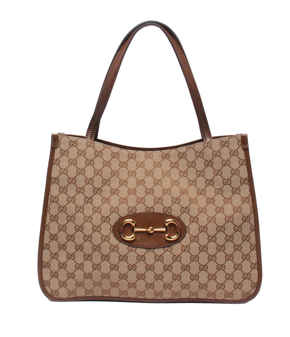【美品】GUCCI グッチ ホースビット 1955 トートバッグ　GG ベージュ GGキャンバス 送料無料 GUCCI グッチ トートバッグ ホースビット 1955
