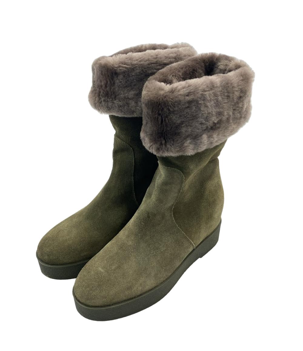 【先着引き換え証11日1:59迄】【中古】 サルヴァトーレフェラガモ ムートンブーツ レディース SIZE 6 M Salvatore Ferragamo