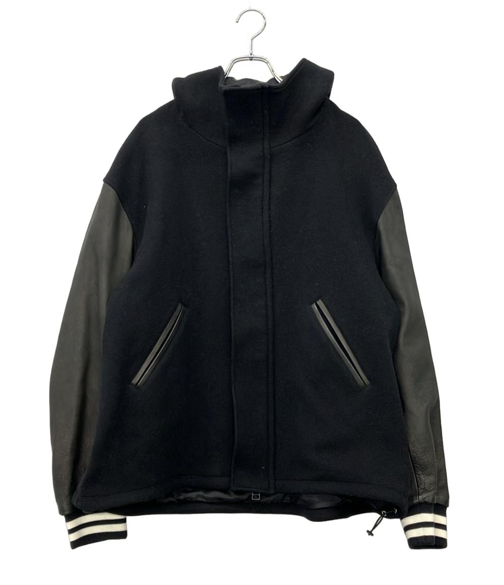 【全品5%OFF引き換え証14日23:59迄】【中古】 名まえ スタジャン フーデッド 袖なめし革 ダブルジップ スナップボタン NMJK-22AW-003 メンズ SIZE 2 (M) Name.