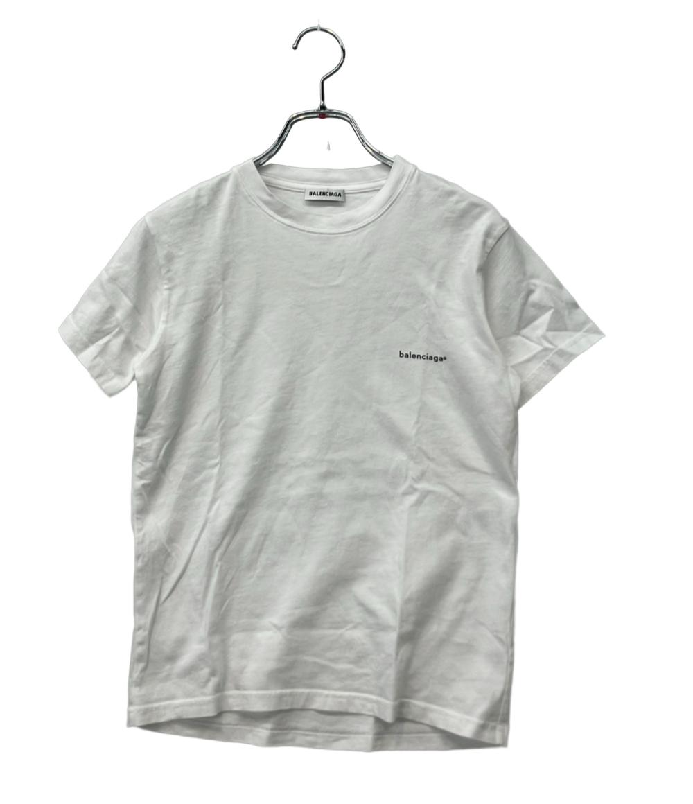 【先着クーポン券11日1:59迄】【中古】 バレンシアガ 半袖ティーシャツ スモールロゴタイプ 綿織物100% 556107 TYK28 9000 レディース SIZE S BALENCIAGA