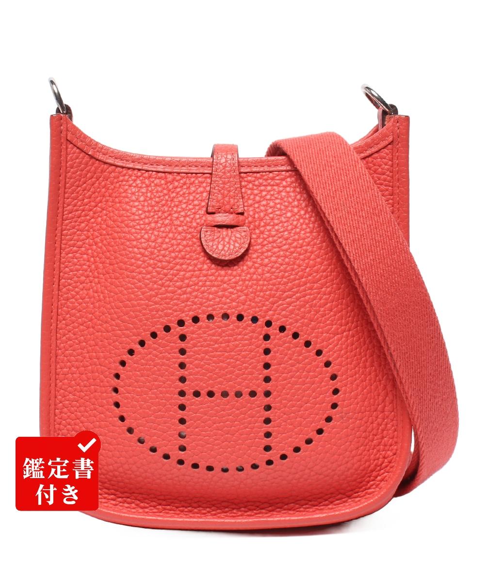 【先着引き換え証11日1:59迄】【中古】 エルメス ショルダーバッグ D目じるし しろがね色金具 肩かけ 曲がった掛け トリヨンクレマンス エヴリン TPM レディース HERMES