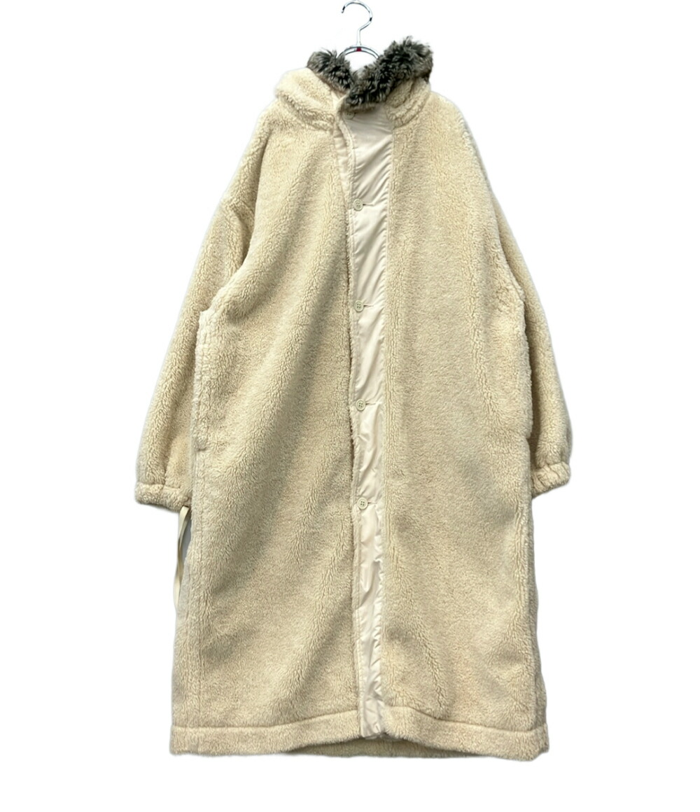 【全品5%OFF引き換え証14日23:59迄】【中古】 山歩き ボンネット厚地の外套 M-43type ボア フロントボタンダブルジップ 20AW 17268-0201 20FW レディース SIZE S HYKE