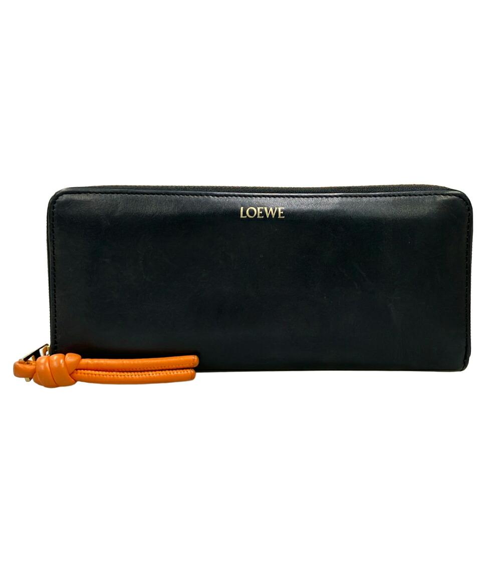 【全品5%OFF引き換え証1日23:59迄】【中古】 ロエベ ラウンドジッパー長紙入れ レディース LOEWE