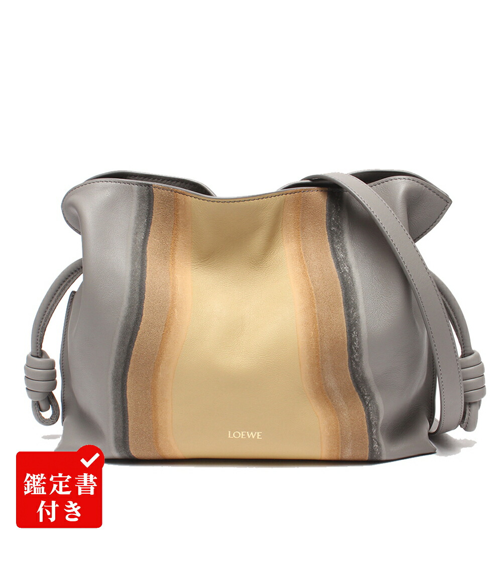 【7%OFF引き換え証\u0026500円OFF引き換え証18日23:59迄】【中古】 ロエベ 2WAYクラッチペダル御徒面子 ショルダバッグ 肩かけ 曲がった掛け フラメンコクラッチペダル 並み並み レディース LOEWE