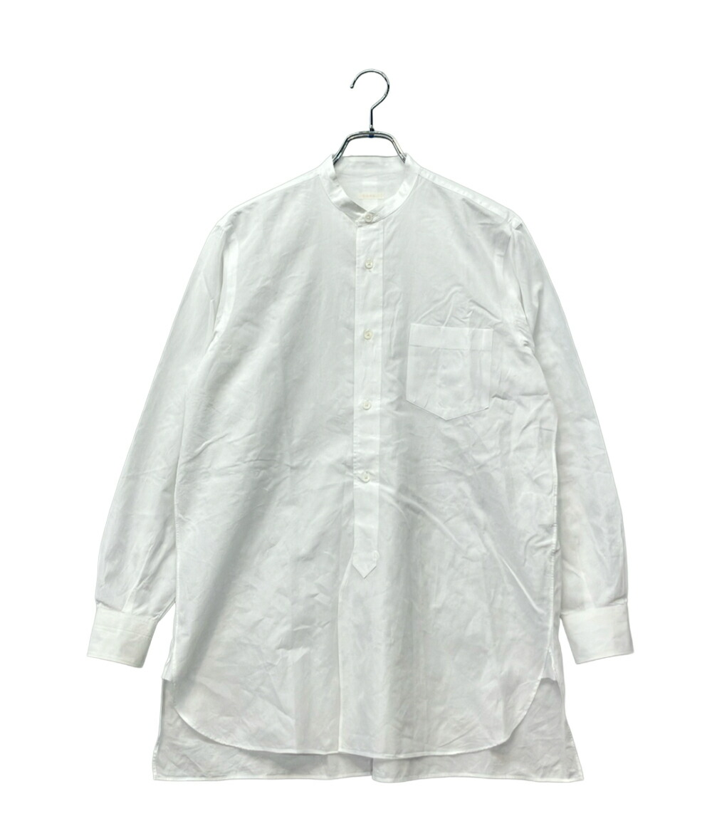 【先着引き換え証11日1:59迄】【中古】 コモリ 長袖 バンドカラーシャツ U03-02002 メンズ SIZE 0 COMOLI