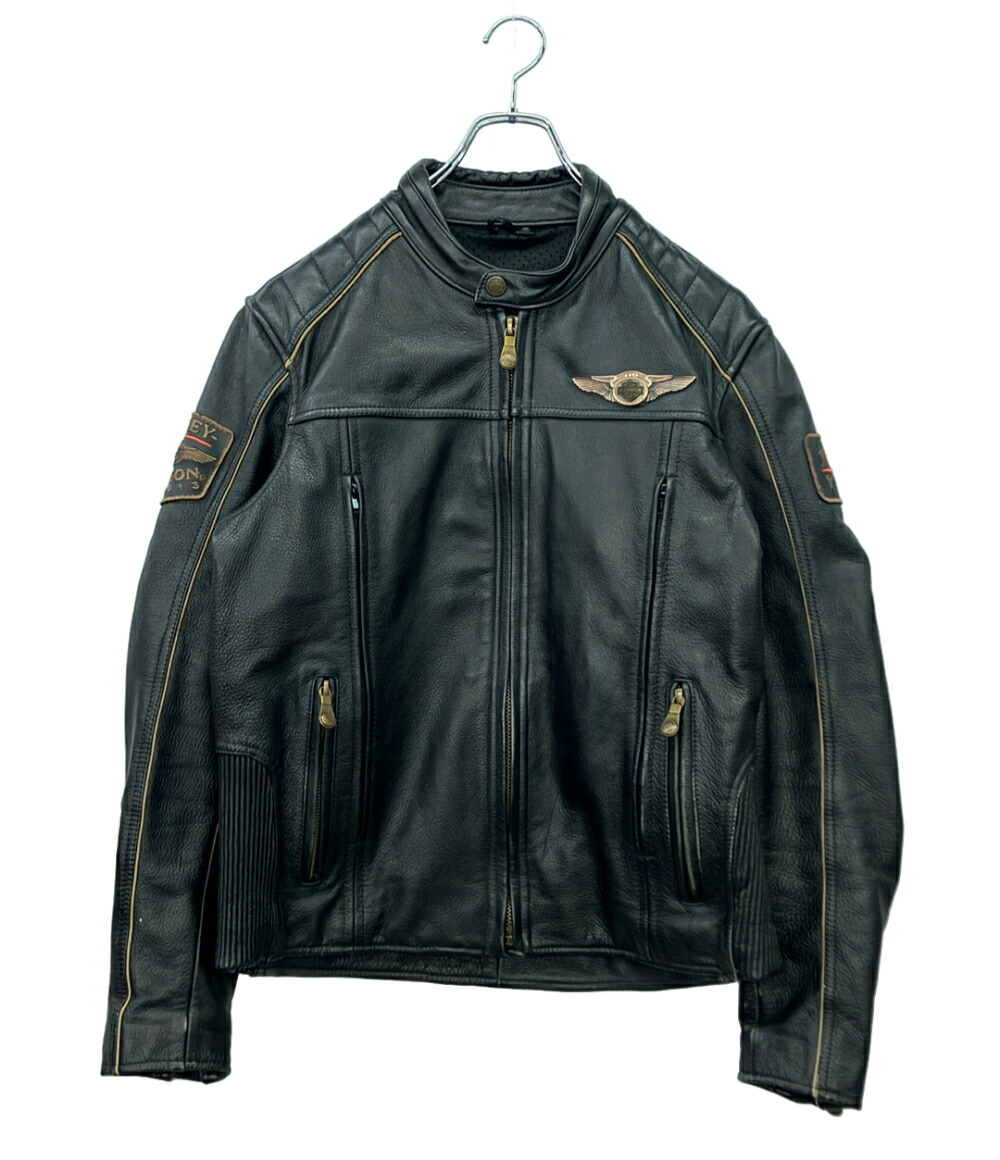 【全品5%OFF引き換え証1日23:59迄】【中古】 ハーレーダビッドソン なめし革上衣 110周年ひな型 フロントジップ 97145-13VM メンズ SIZE M HARLEY DAVIDSON