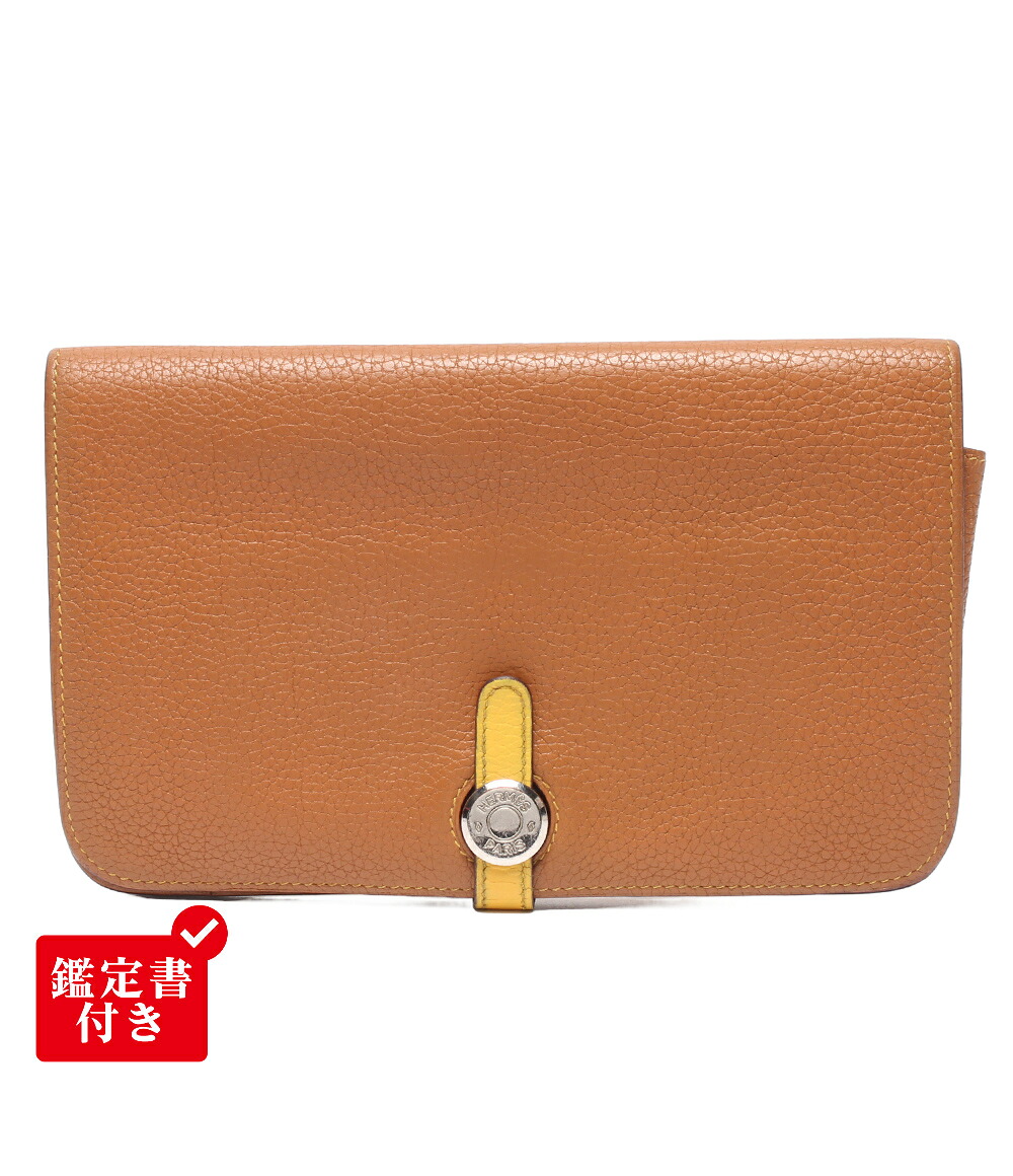 【先着クーポン19日20時～26日1:59迄】【中古】 エルメス 長財布 □M刻印 シルバー金具 バイカラー ドゴンGM レディース HERMES｜Rehello by BOOKOFF 57,475円